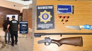 Monte Vera: cayó preso por lesiones y amenazas contra su mujer e incautaron armas