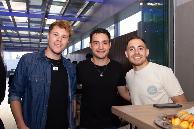Matías Sappietro, Juan Manuel Milano y Gabriel Freites