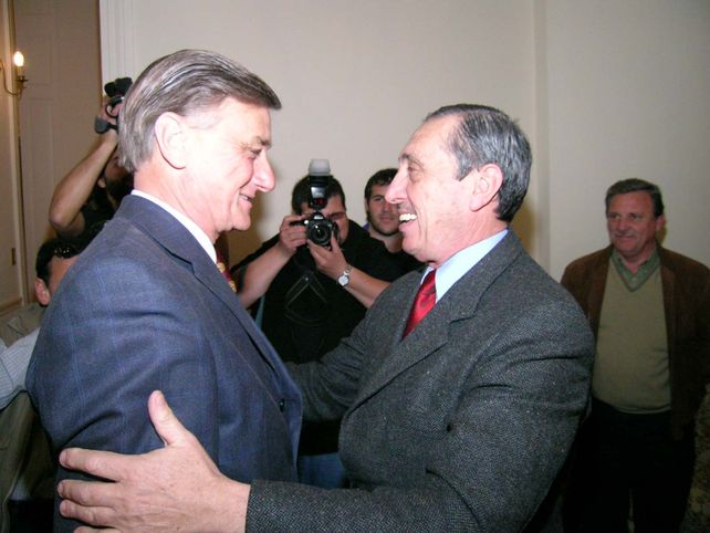 Septiembre de 2007. Binner &nbsp;ya era gobernador electo y fue recibido por Obeid en la Casa Gris.