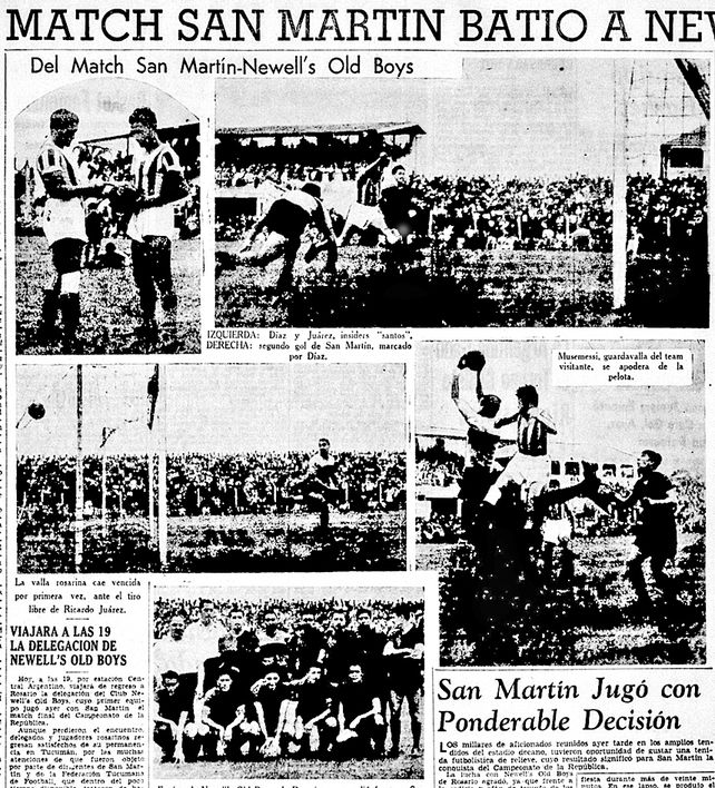 Aquella final del 44 que consagró a San Martín de Tucumán en cancha de Atlético.