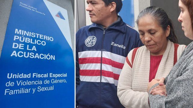 Los hermanos y la madre de Mónica Aquino tras la reunión con fiscales de la Unidad Fiscal de Violencia de Género