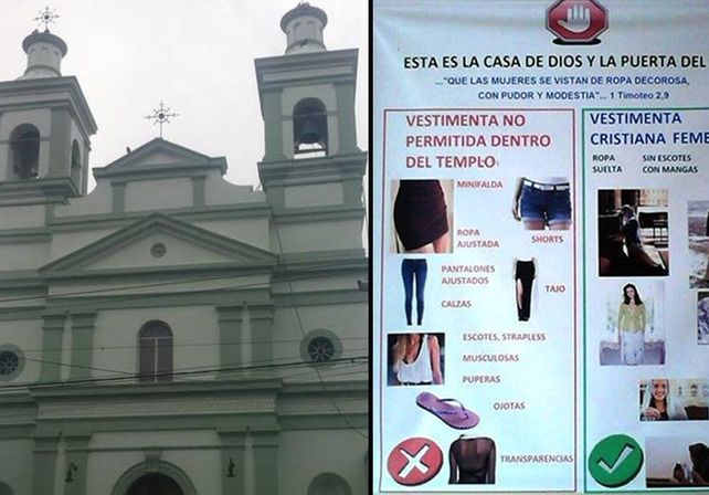 Sacerdote prohibe usar jeans o calzas a mujeres y niñas: Abajo de la sotana hay un hombre
