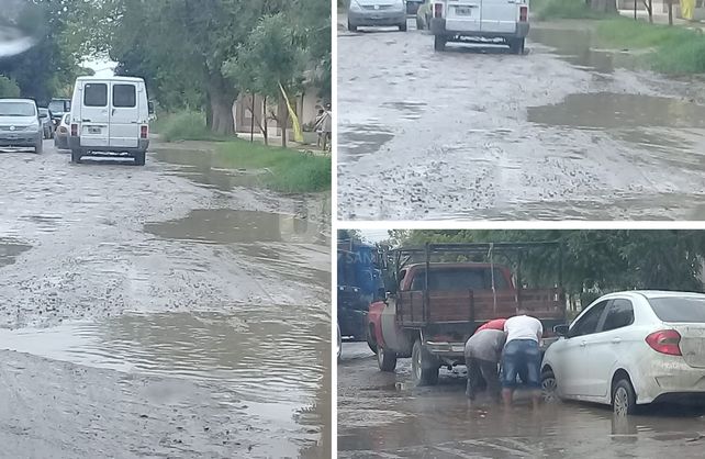 El estado de las calles del barrio tras las lluvias