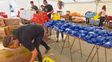 Centro logístico. El BAR ya lleva distribuidas 4.500.000 de raciones alimentarias y trabaja junto a la Municipalidad y la provincia.