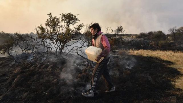 El peor incendio de la década que sufren las sierras de Córdoba
