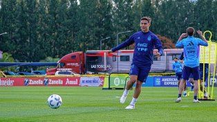 La Selección Argentina entrenó en el predio de Ezeiza.