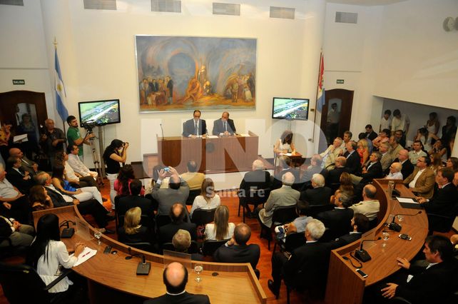 La misma estructura. El mensaje del intendente no distó ayer de la redacción de los tres años anteriores