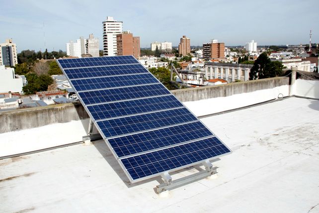 Panel solar instalado en el edificio de Casa de Gobierno