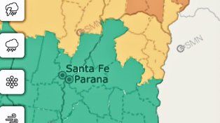 Renovaron la alerta por tormentas fuertes para parte de Entre Ríos