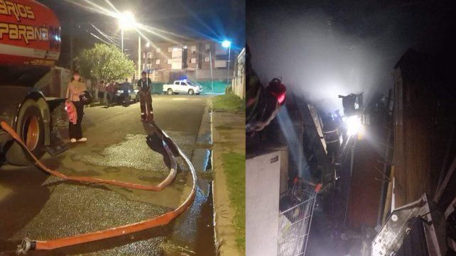 Paraná: se incendió un depósito en barrio Libertad