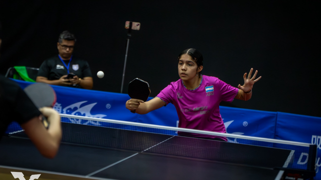 Isabella Olivarez, representando a la selección argentina.