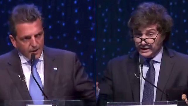 Sergio Massa y Javier Milei