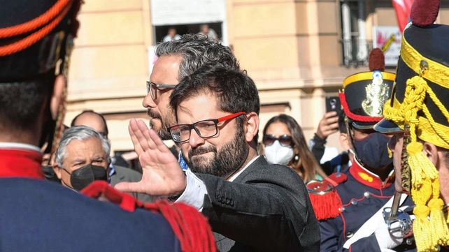 Alberto Fernández recibe a Gabriel Boric en Casa Rosada