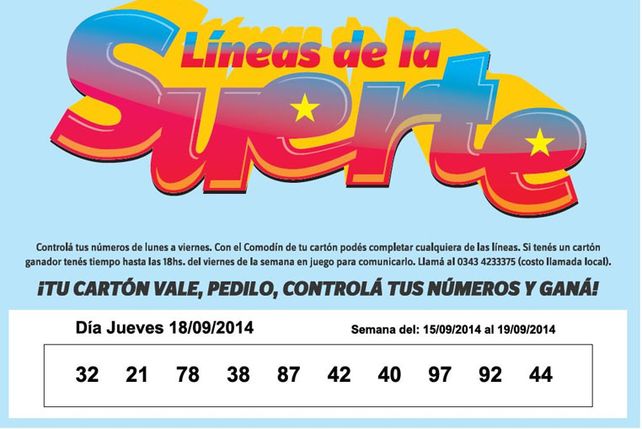 NÚMEROS CORRESPONDIENTES AL JUEVES 18 DE SEPTIEMBRE