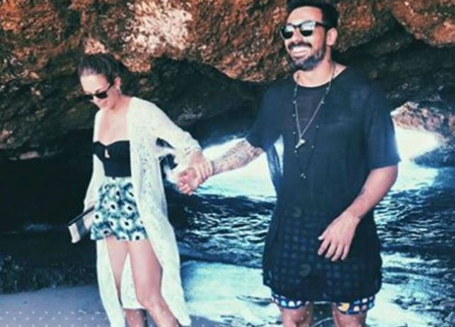 Pocho Lavezzi feliz con su novia Natalia Borges. Pocho Lavezzi feliz con su novia Natalia Borges.