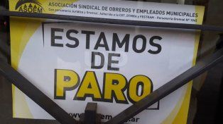 Los trabajadores municipales de paro. 