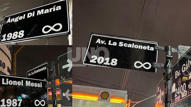 Avenida La Scaloneta, esquina Messi y Di María: furor por el bicampeonato de la Selección en Santa Fe