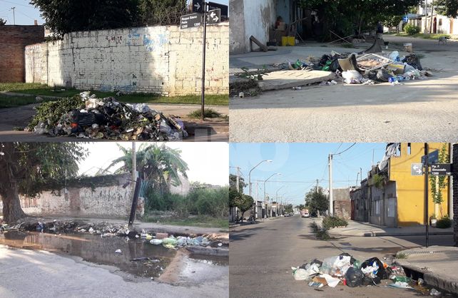 El ingreso al populoso barrio San Lorenzo por calle Entre Ríos