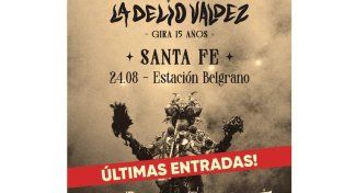 Santa Fe: últimas entradas para el show de La Delio Valdéz