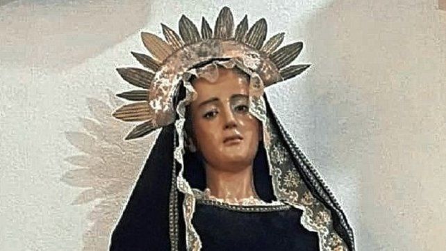Coronda. Se vio conmovida por la imagen de la Dolorosa que lloró el pasado 9 de junio