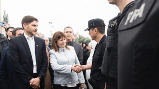 Pullaro y Bullrich en el lanzamiento del Plan Bandera en diciembre de 2023