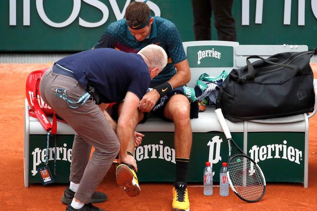 VIDEO: El resbalón de Del Potro que generó preocupación y la posibilidad de retiro de Roland Garros