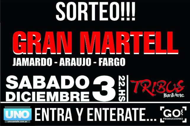 El UNO te invita al recital de Gran Martell