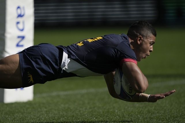 El dato. Santiago Chocobares anotó el try más rápido de Los Pumas (1m 8s) en su historia mundialista.