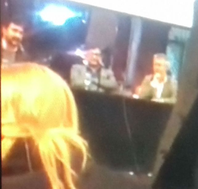 Lorena Verdún increpa a Lascano y De los Santos. Fue anoche en el ECU.&nbsp;