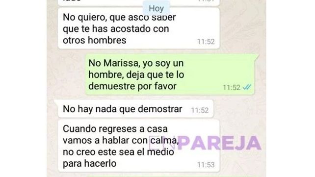 Su marido le envió por error una foto desnudo y un detalle en la conversación destruyó su vida