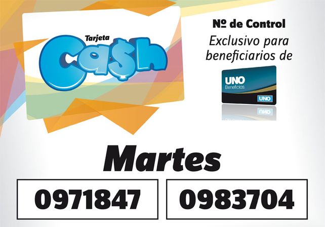 Estos son los números de la tarjeta CASH de la semana del 22 al 26 de junio
