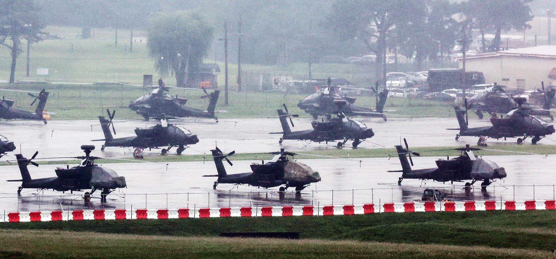 Helicópteros Apache estadounidenses estacionados en Camp Humphreys, Pyeongtaek, Corea del Sur, el viernes 21 de agosto de 2026. (Hong Ki-won/Yonhap vía AP) Helicópteros Apache estadounidenses estacionados en Camp Humphreys, Pyeongtaek, Corea del Sur, el viernes 21 de agosto de 2026. (Hong Ki-won/Yonhap vía AP)