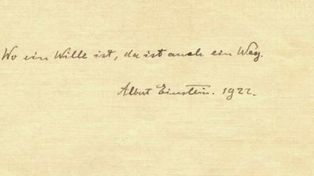 Subastan dos notas que Einstein había dado a un mozo como propina