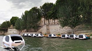 París, como en un filme de ciencia ficción, presenta los taxis voladores que surcarán el Sena