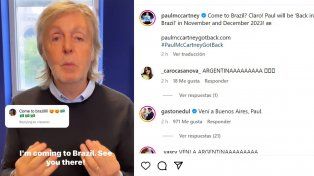 Paul McCartney anunció cinco shows en Brasil con el espectáculo Got Back Tour y alimenta rumores de regreso a Argentina