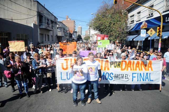 La marcha realizada por familiares y amigos de Diana.