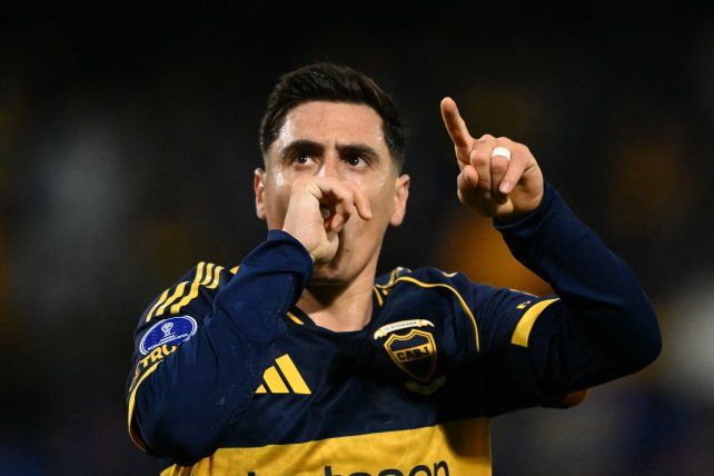 Merentiel marcó el tanto de Boca ante los chilenos.
