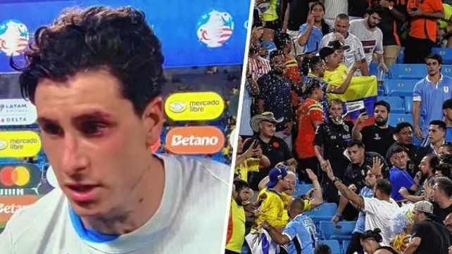 Giménez aclaró la versión de cómo se produjeros los incidentes entre jugadores de Uruguay y Colombia.
