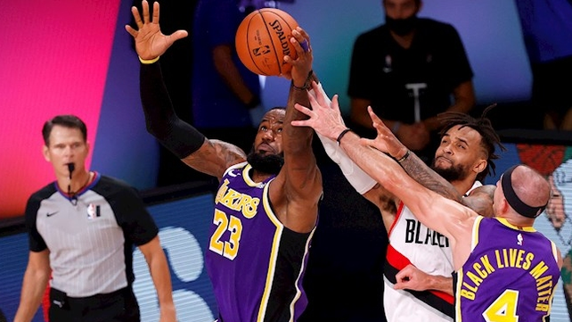 Los Lakers lideran 2-1 el playoffs de la NBA ante Portland.&nbsp;