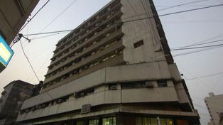 Realizan un simulacro de evacuación del edificio de la Caja de Jubilaciones