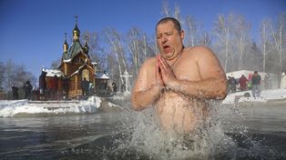 Imágenes de la Epifanía ortodoxa en Rusia