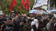 Repudio. En la plaza 1° de Mayo se leyeron documentos de diversas organizaciones.