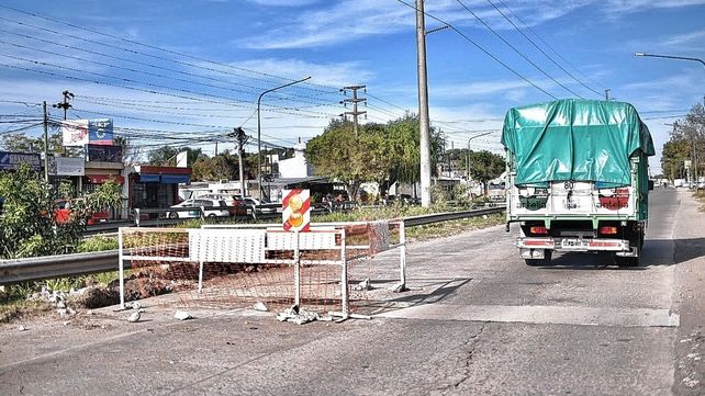 Trabajos de bacheo en la ciudad de Santa Fe