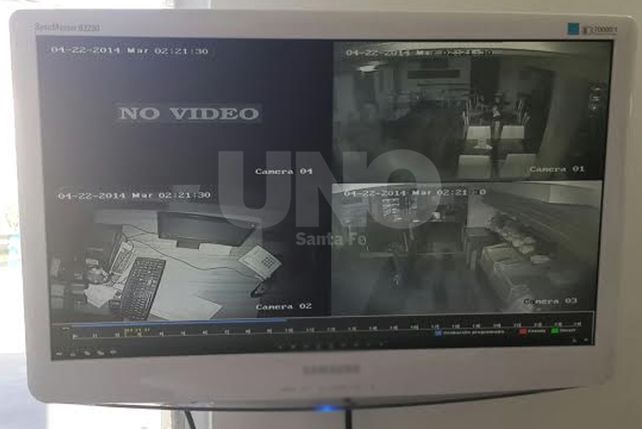 Las cámaras de seguridad con la cuenta el comercio.