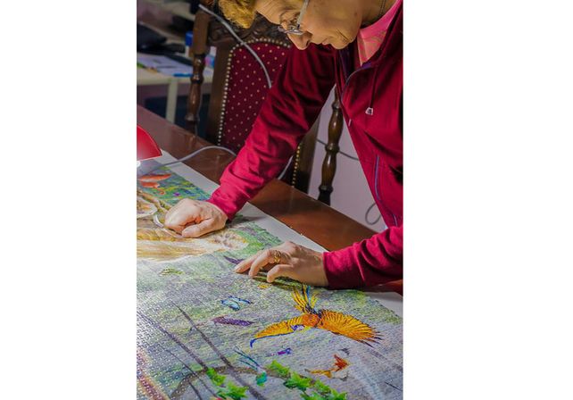 Paciencia. Betty destaca las virtudes de este arte. (Foto gentileza José María Razetto)