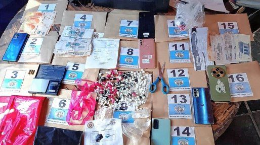 Paraná: cuatro detenidos y 263 envoltorios de cocaína secuestrados en tres allanamientos