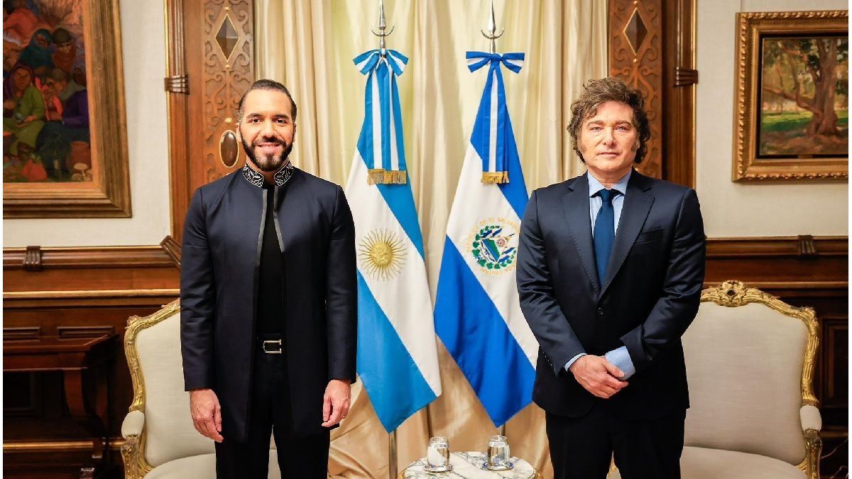 Javier Milei recibió a Nayib Bukele en la Casa Rosada