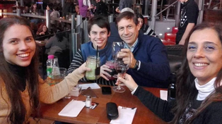 La última foto que publicó Naidenoff junto a sus hijos