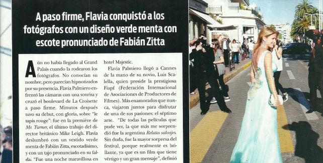 Flavia Palmiero en Cannes: súper escote y tratamiento de estrella