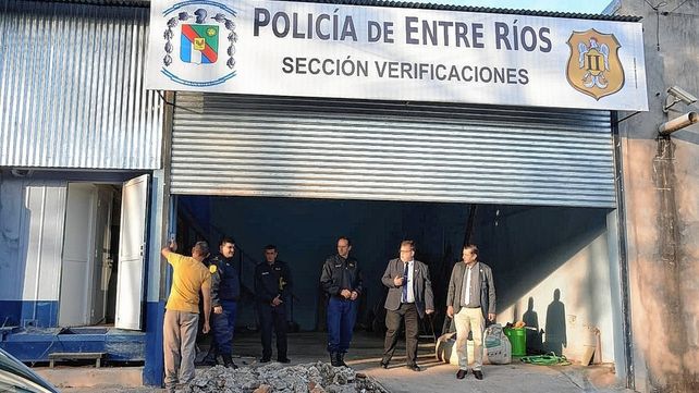 Se ejecutan obras en la sede de la policía en Concordia